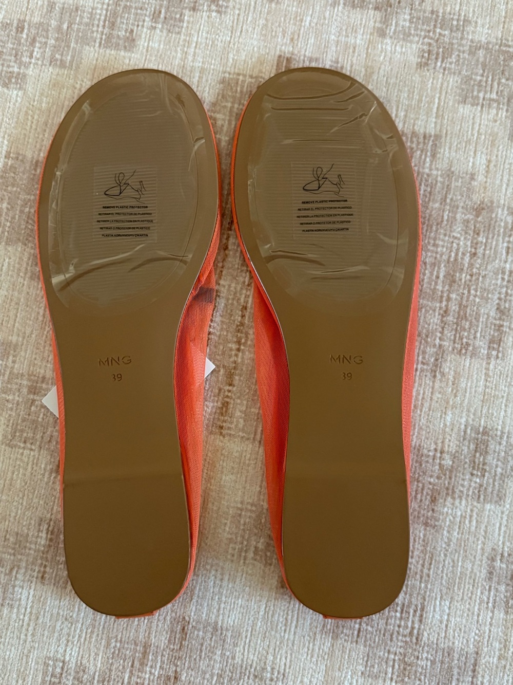 MANGO SEMI-TRANSPARENT MESH BALLET FLATS 39 - Picture 10 of 14